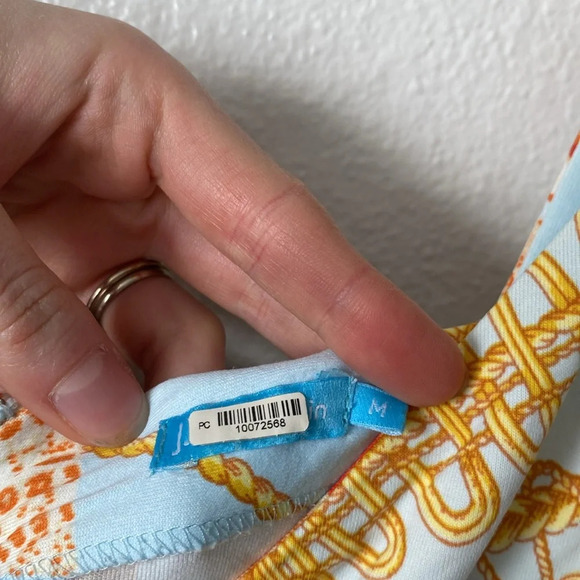 J. Mclaughlin L Blue Nautical Boating Knee Length Dress - Picture 2 of 8